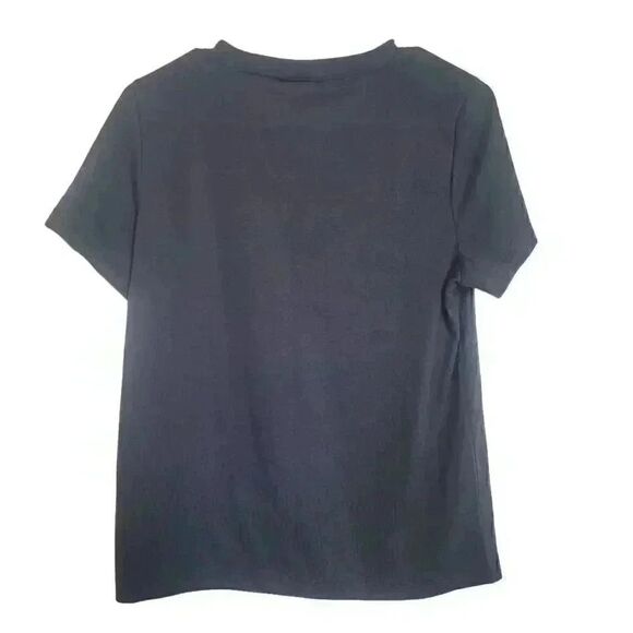 Harry Potter Unisex Adult Dark Navy Poly Hufflepuff V-Neck Short Sleeve T-Shirt - Picture 2 of 6